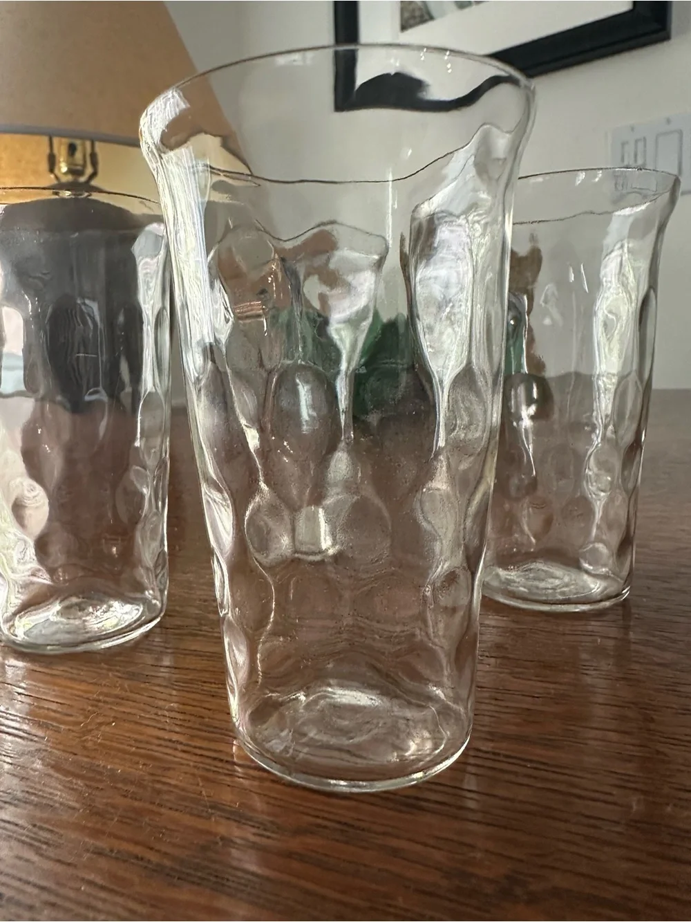 1920s Clear Optic Juice Glasses (set of 4)